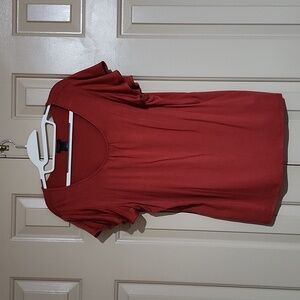 Ann Taylor Terracotta Ruffle Sleeve Blouse